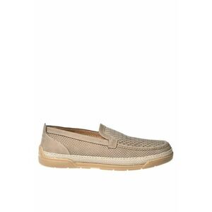 Mocasini din piele nabuc cu design perforat imagine