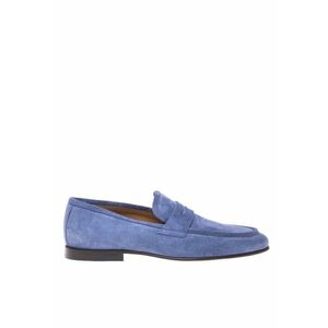 Pantofi loafer din piele intoarsa cu model uni imagine