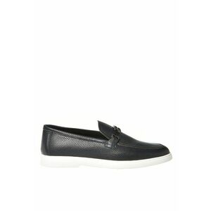 Pantofi loafer din piele cu logo metalic imagine