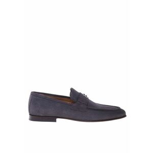 Pantofi loafer din piele intoarsa cu design perforat imagine