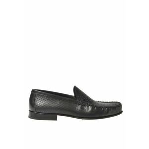 Pantofi loafer din piele cu model tesut imagine