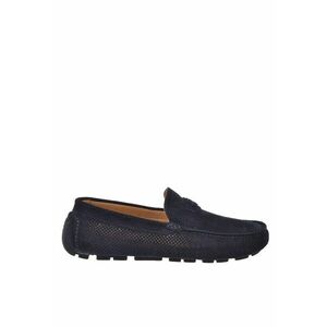 Mocasini din piele intoarsa cu design perforat imagine