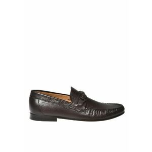 Pantofi loafer din piele cu aspect texturat imagine