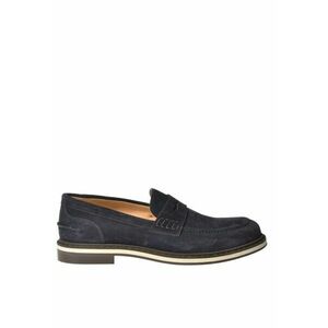 Pantofi loafer din piele intoarsa cu model uni imagine