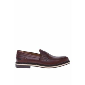 Pantofi loafer flatform din piele cu varf rotund imagine