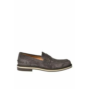 Pantofi loafer din piele intoarsa cu model uni imagine