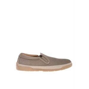 Pantofi slip-on din piele nabuc cu design perforat imagine