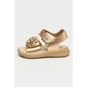 Sandale cu velcro si aplicatie floare imagine