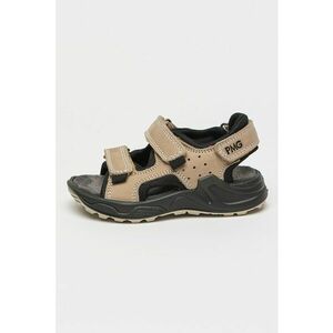 Sandale din piele intoarsa si material textil cu logo imagine