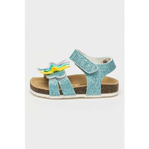 Sandale cu aspect stralucitor si velcro imagine