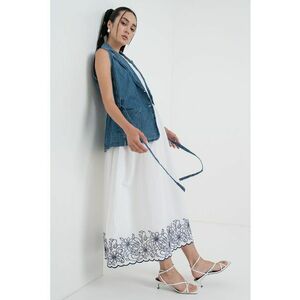 Vesta din chambray cu cordon imagine