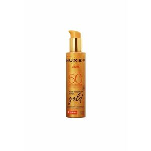 Ulei bronzant Sun Gold – protectie solara SPF 50 cu sclipiri aurii pentru fata si corp 150 ml imagine