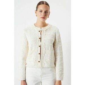 Cardigan tricotat cu franjuri imagine