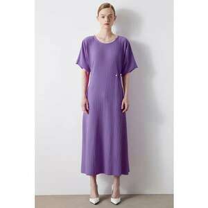 Rochie plisata cu decolteu rotund imagine