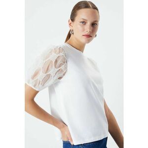 Tricou cu maneci bufante din plasa imagine