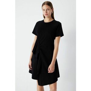 Rochie cu model uni si buzunare laterale imagine