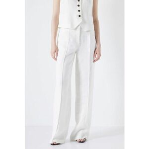 Pantaloni de in cu croiala ampla si pense imagine