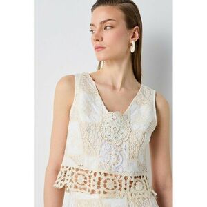 Bluza crop din dantela crosetata imagine
