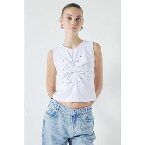 Top regular fit cu paiete imagine