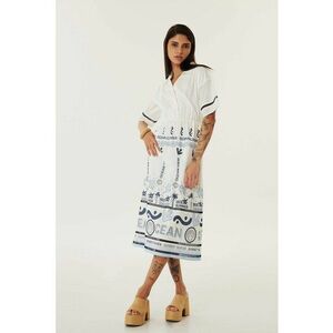 Rochie midi cu croiala in A si decupaj pe spate imagine