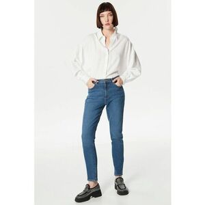 Blugi slim fit cu talie inalta imagine