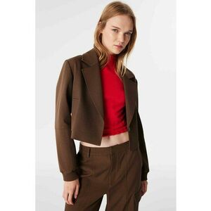 Sacou crop cu revere decupate imagine
