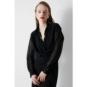 Bluza crop cu decolteu cache coeur imagine