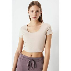 Tricou crop cu decolteu adanc imagine