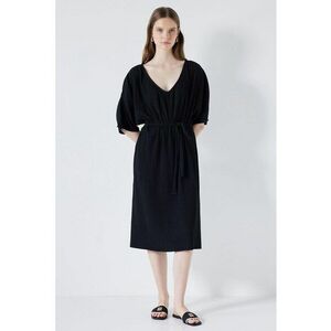 Rochie midi cu decolteu in V imagine