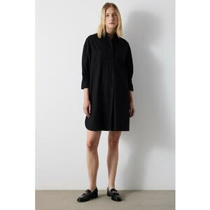 Rochie cu croiala dreapta si guler clasic imagine