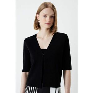 Cardigan cu model uni si decolteu in V imagine