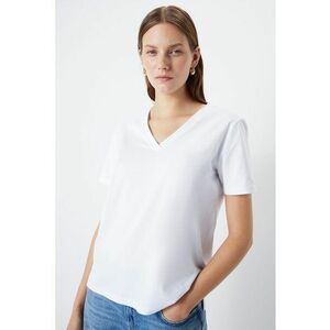 Tricou din bumbac cu decolteu in V imagine
