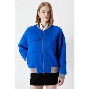 Bluza de trening cu fermoar si maneci cazute imagine