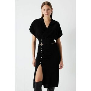 Bluza crop cu decolteu in V imagine