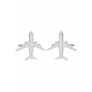 Cercei Avion din Argint 925 - inchidere tip surub - fluturas imagine