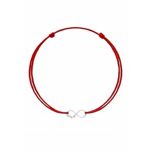 Bratara cu pandantiv Infinit LOVE din Argint 925 - snur rosu reglabil imagine
