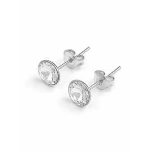 Cercei din Argint 925 cu Cristale Swarovski Argintii - inchidere tip surub - fluturas imagine