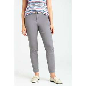 Pantaloni crop cu o curea impletita imagine