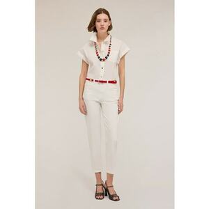 Blugi crop cu talie inalta imagine
