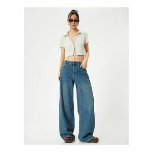 Tricou crop slim fit cu aspect striat imagine