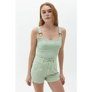 Top slim fit cu barete cu inel imagine