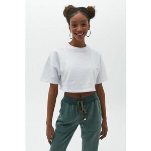 Tricou crop cu maneci cazute imagine