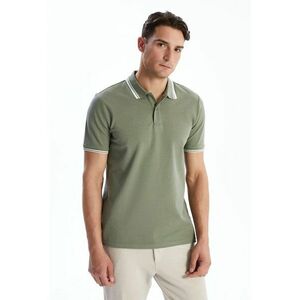 Tricou din amestec de bumbac cu guler polo imagine