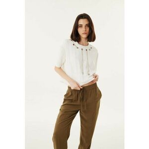 Bluza crop cu decupaje metalice imagine