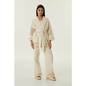 Chimoni din amestec de in cu garnituri din macrame imagine
