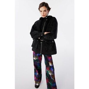 Jacheta parka cu aspect catifelat imagine