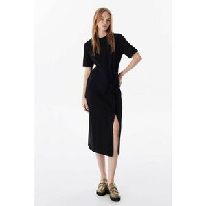 Rochie midi din bumbac cu slit imagine