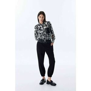 Pantaloni crop relaxed fit cu talie elastica imagine