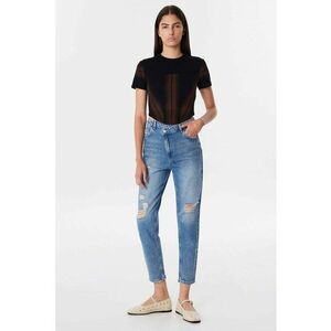 Blugi crop cu decupaje imagine