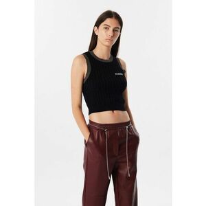 Pulover crop cu model torsade imagine